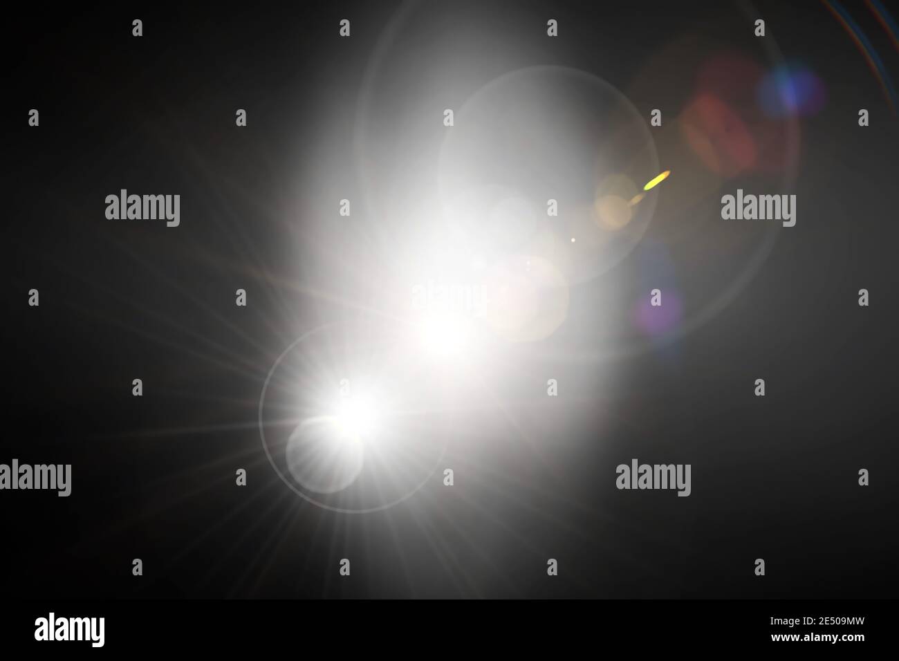 beautiful light leak on dark background with blue tones. Lens Flare ...