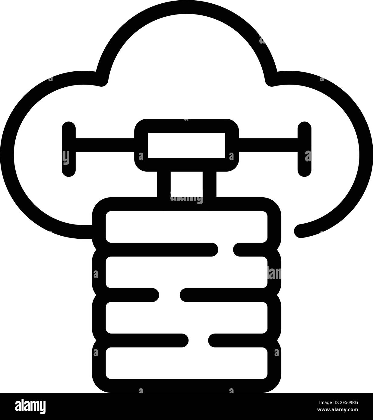 Server network icon. Outline server network vector icon for web design ...