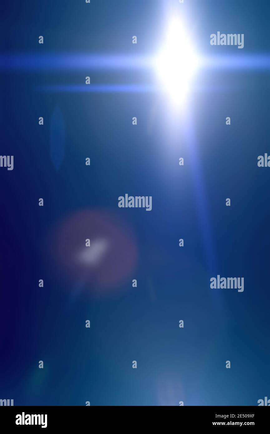 beautiful light leak on dark background with blue tones. Lens Flare ...