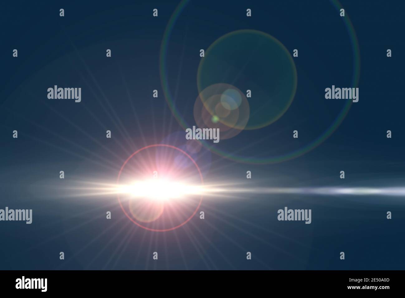 beautiful light leak on dark background with blue tones. Lens Flare ...