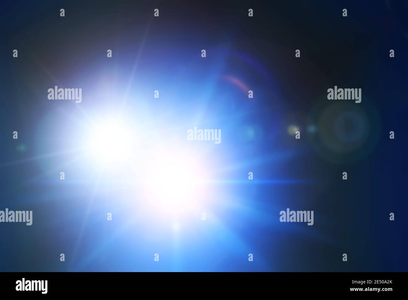 beautiful light leak on dark background with blue tones. Lens Flare ...