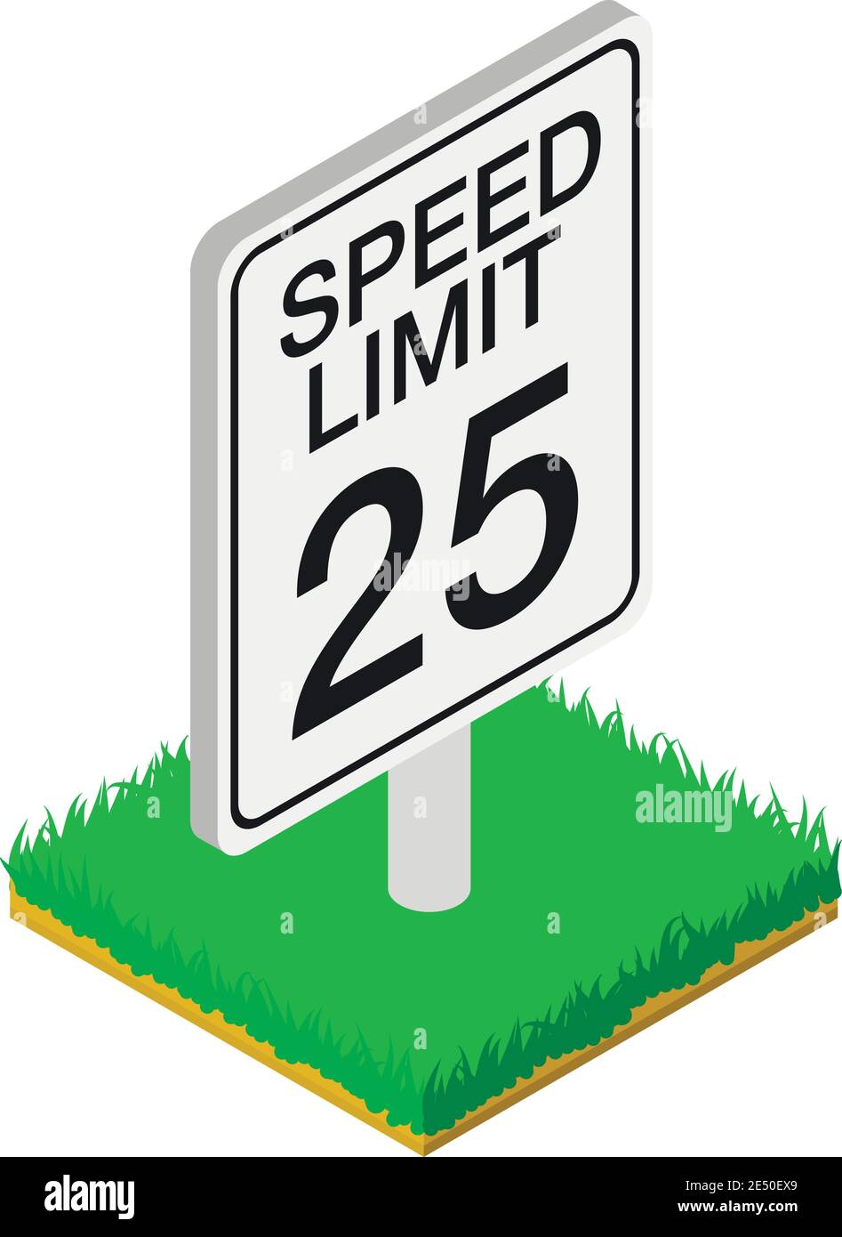 Speed limit icon. Isometric illustration of speed limit vector icon for