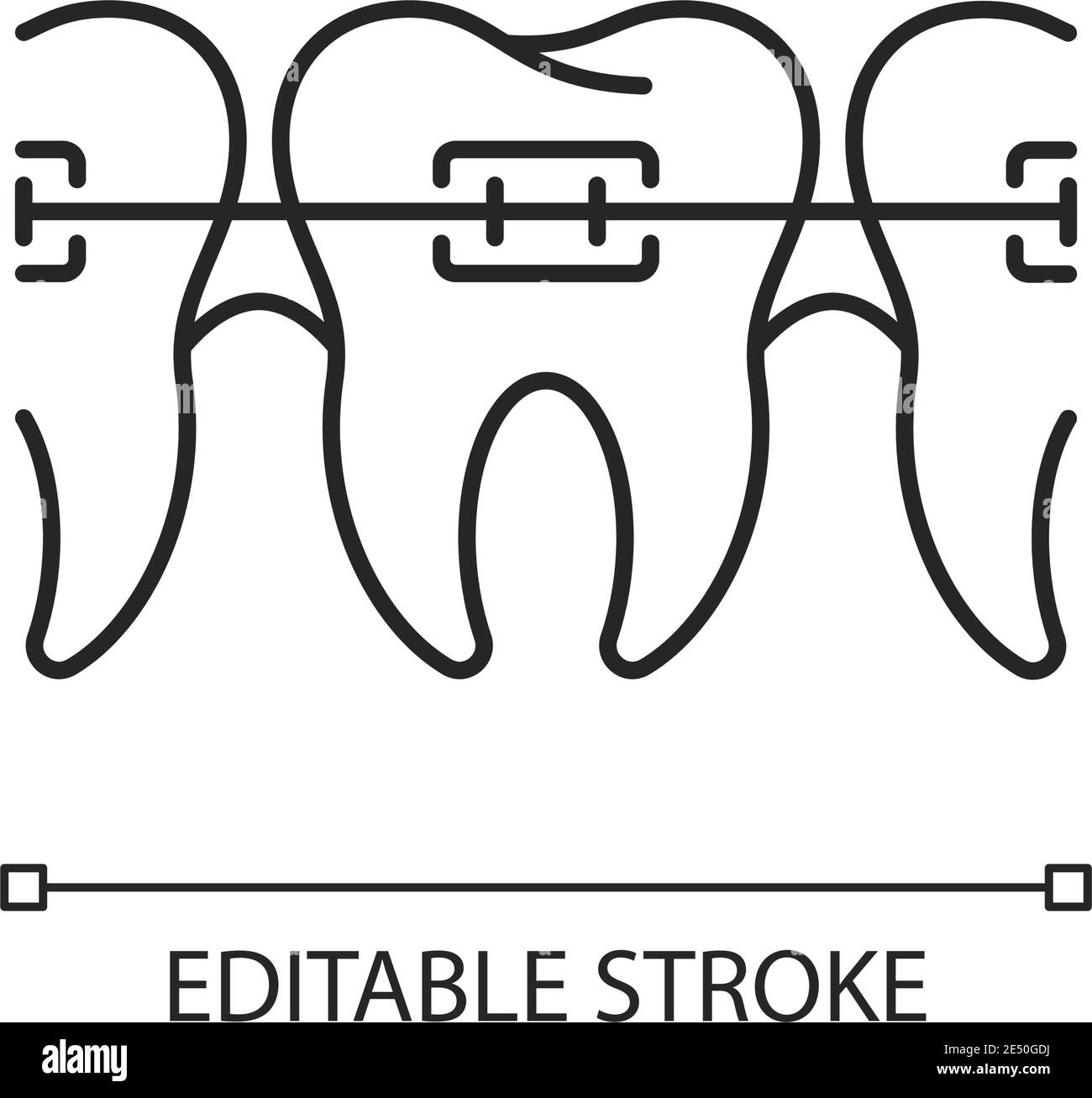 Orthodontics linear icon Stock Vector Image & Art Alamy