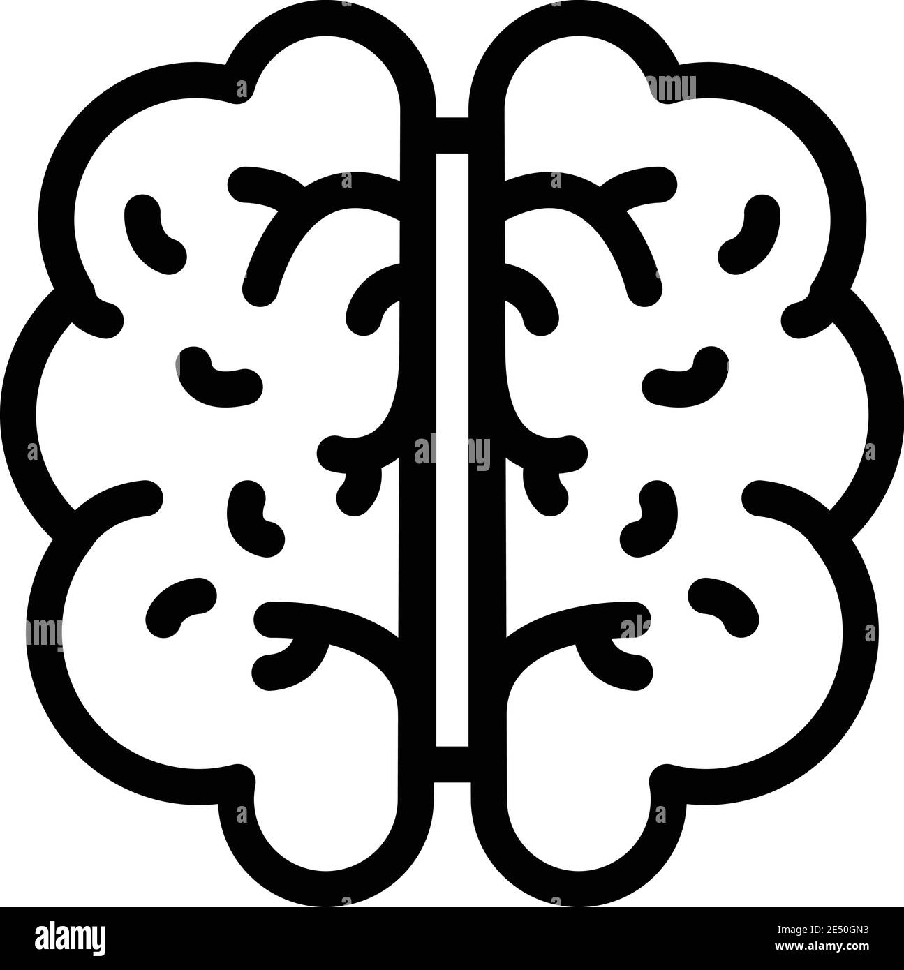 Creative human brain icon. Outline creative human brain vector icon for ...