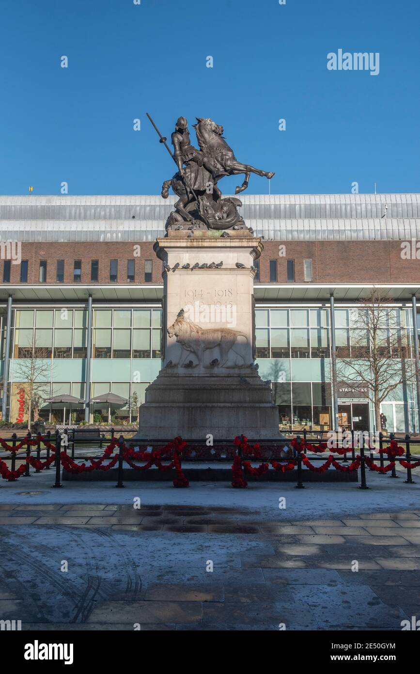 St. Statue, Newcastle Stock Photo Alamy