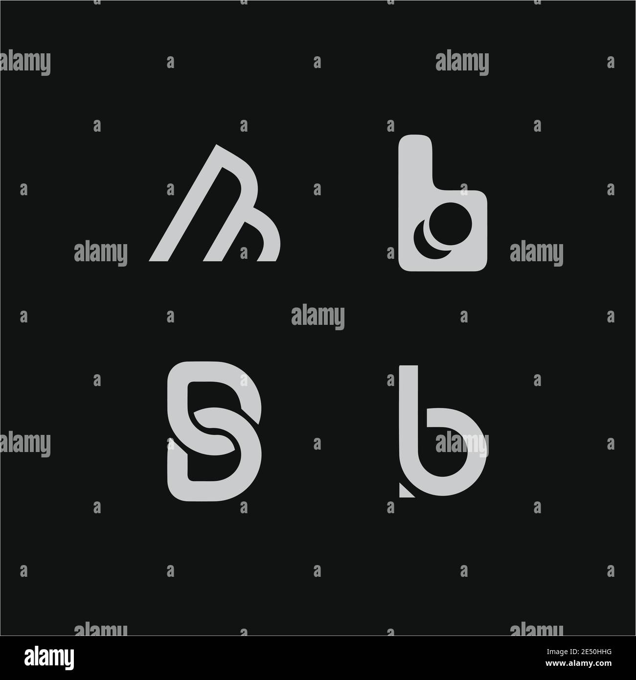 Initial letter B logo icon design template elements one color monograms ...