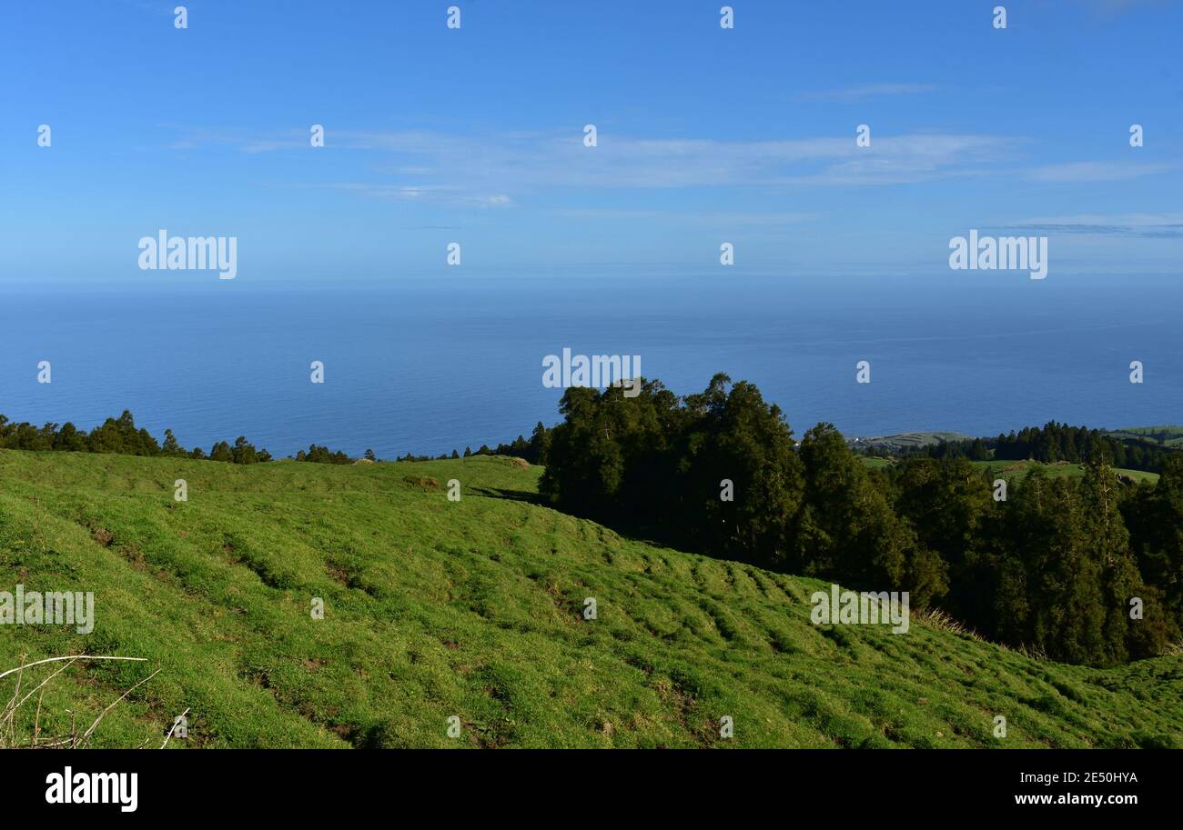 Stunning coastal landscape of rural San Miguel Stock Photo - Alamy