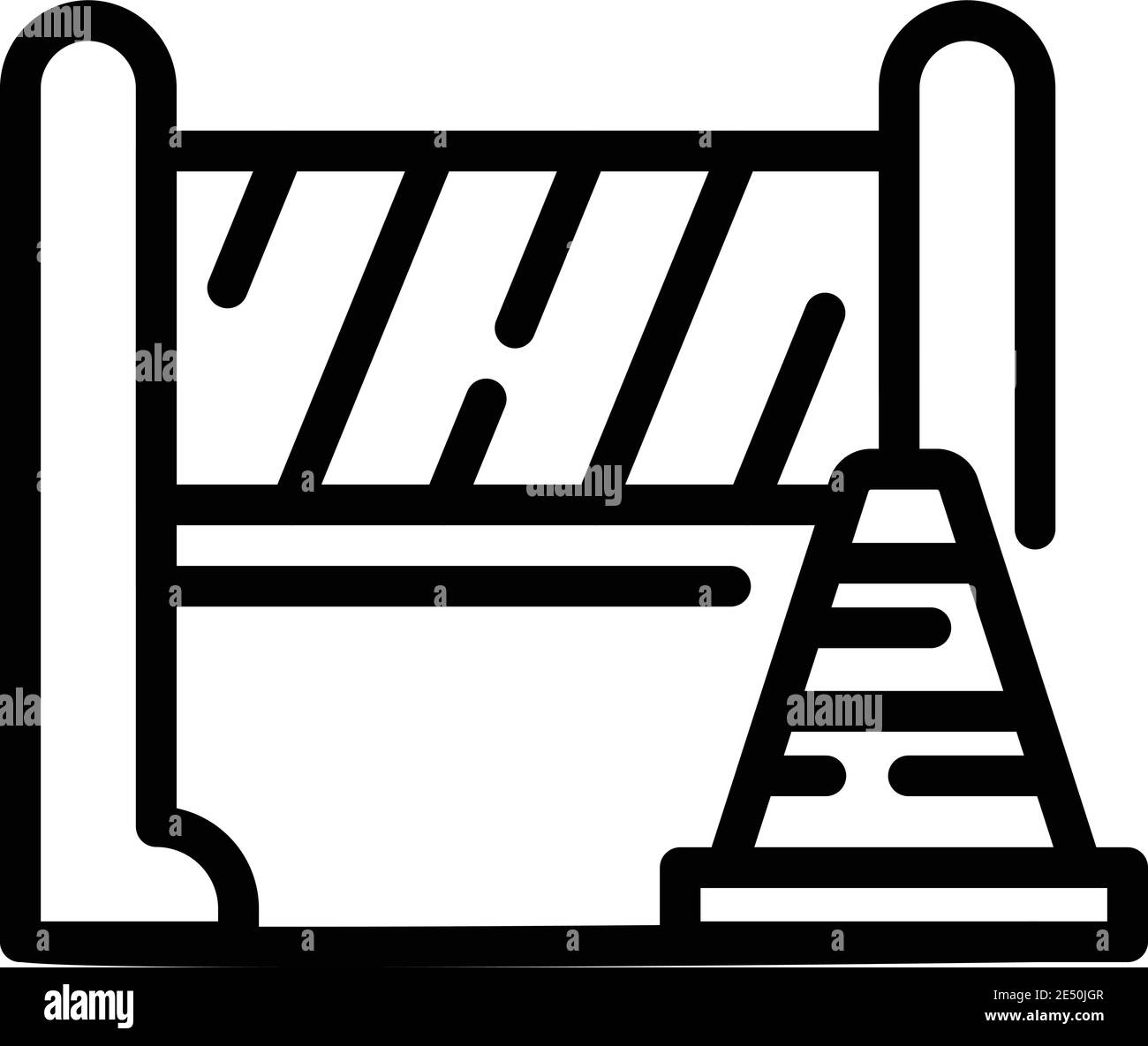 Barrier cone icon. Outline barrier cone vector icon for web design ...
