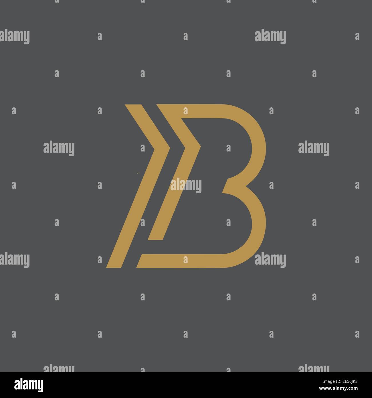Letter B icon logo design template element elegant simple Stock Vector
