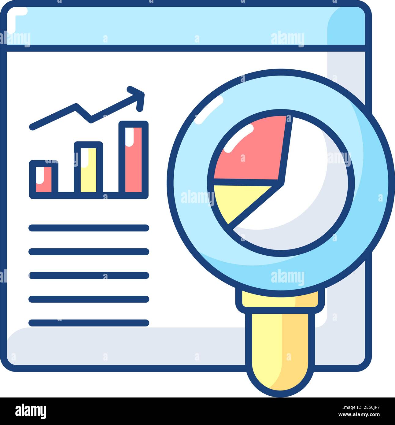 Web analyst RGB color icon Stock Vector