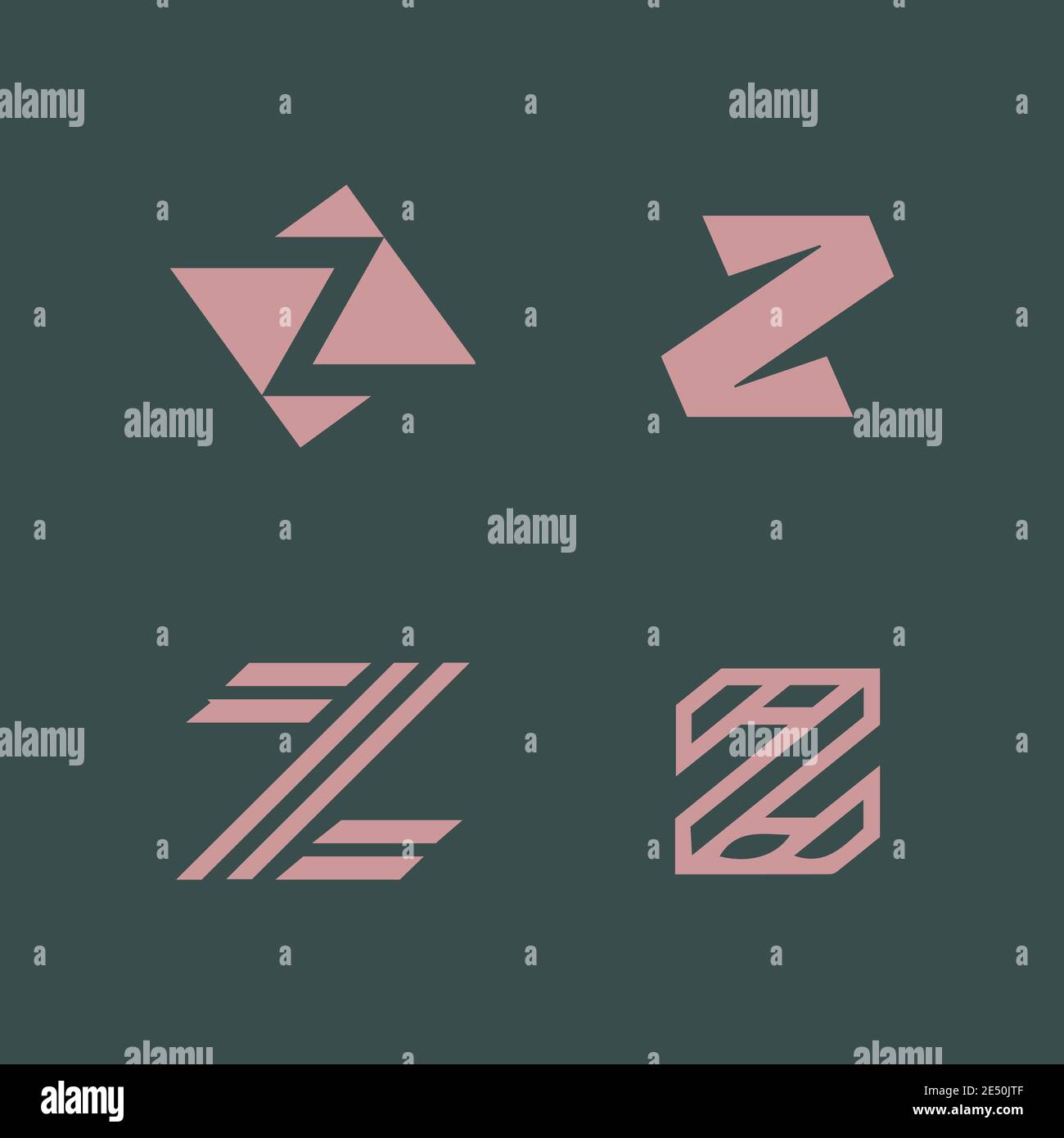 Letter Z logo and monogram elements vector design set Stock Vector ...