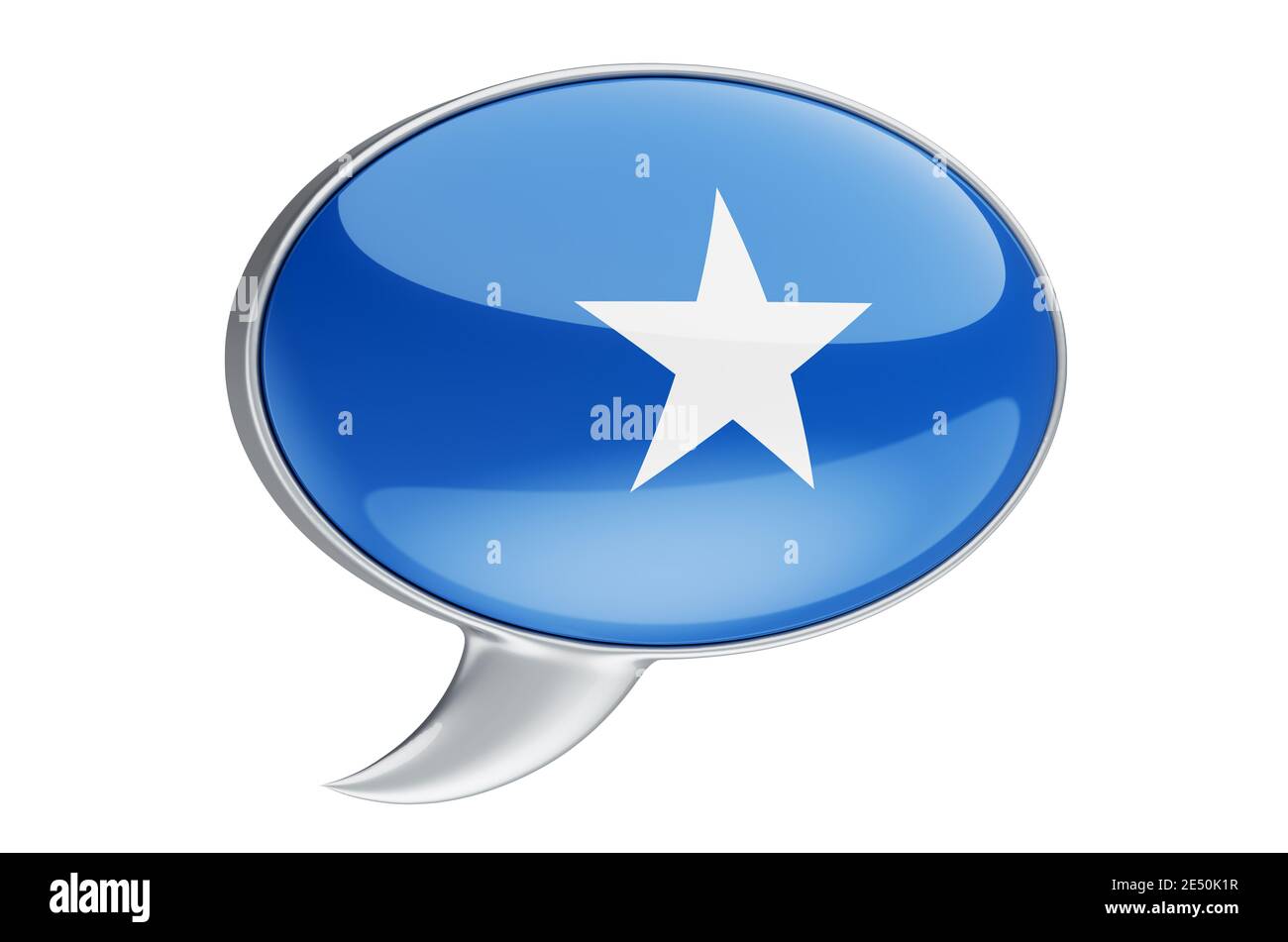 Speech balloon with Somali flag, 3D rendering isolated on white ...