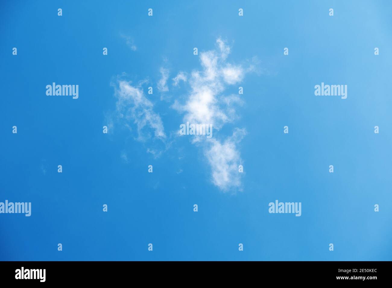photo of one only cloud in the blue sky background, Cloudscape, Cumulus Cloud, copy space, Stock Photo
