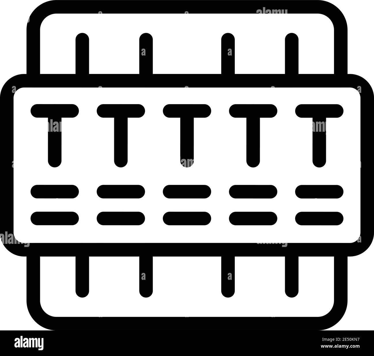 Junction box icon. Outline junction box vector icon for web design isolated on white background