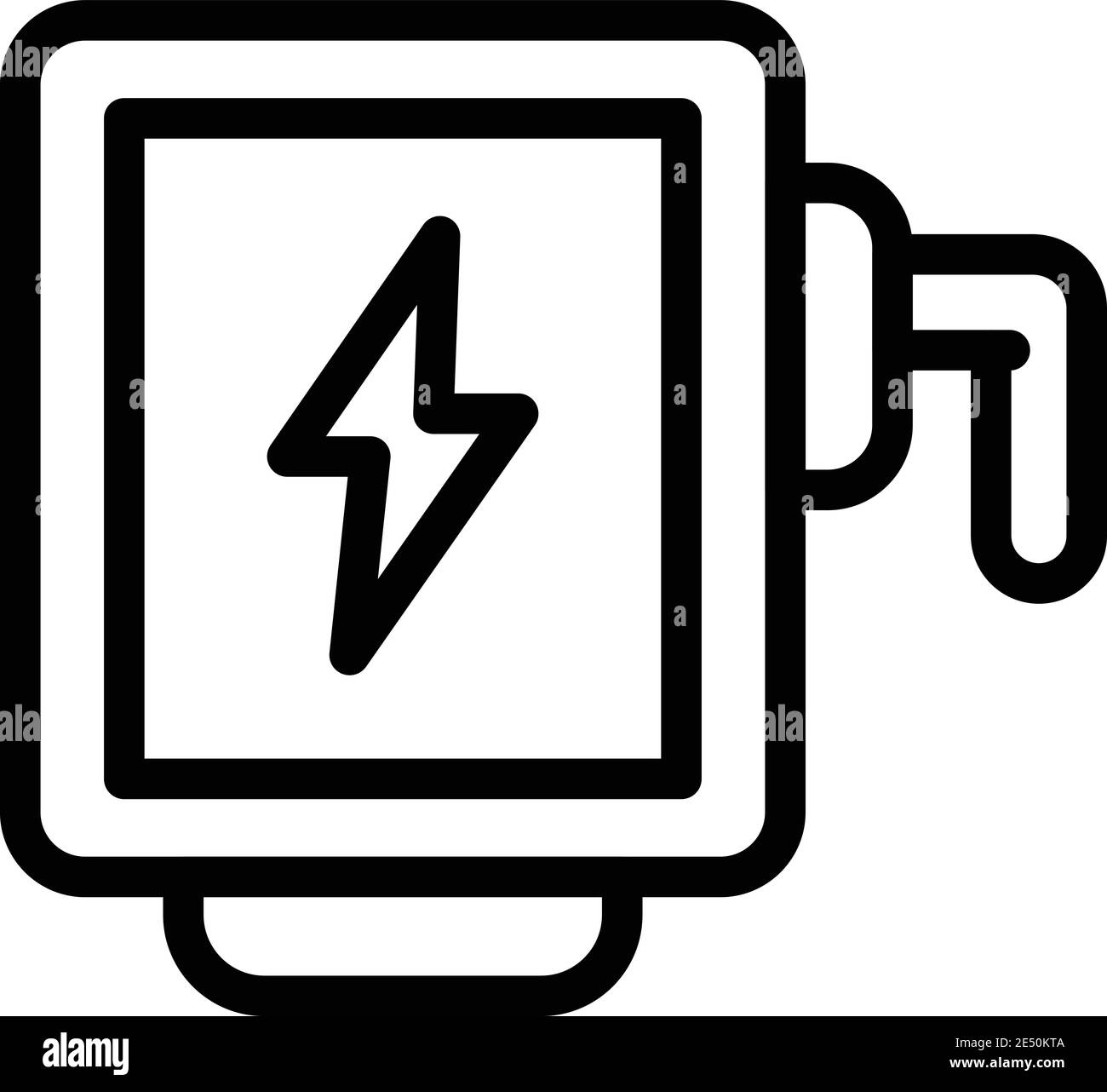 Electric panel switch icon. Outline electric panel switch vector icon
