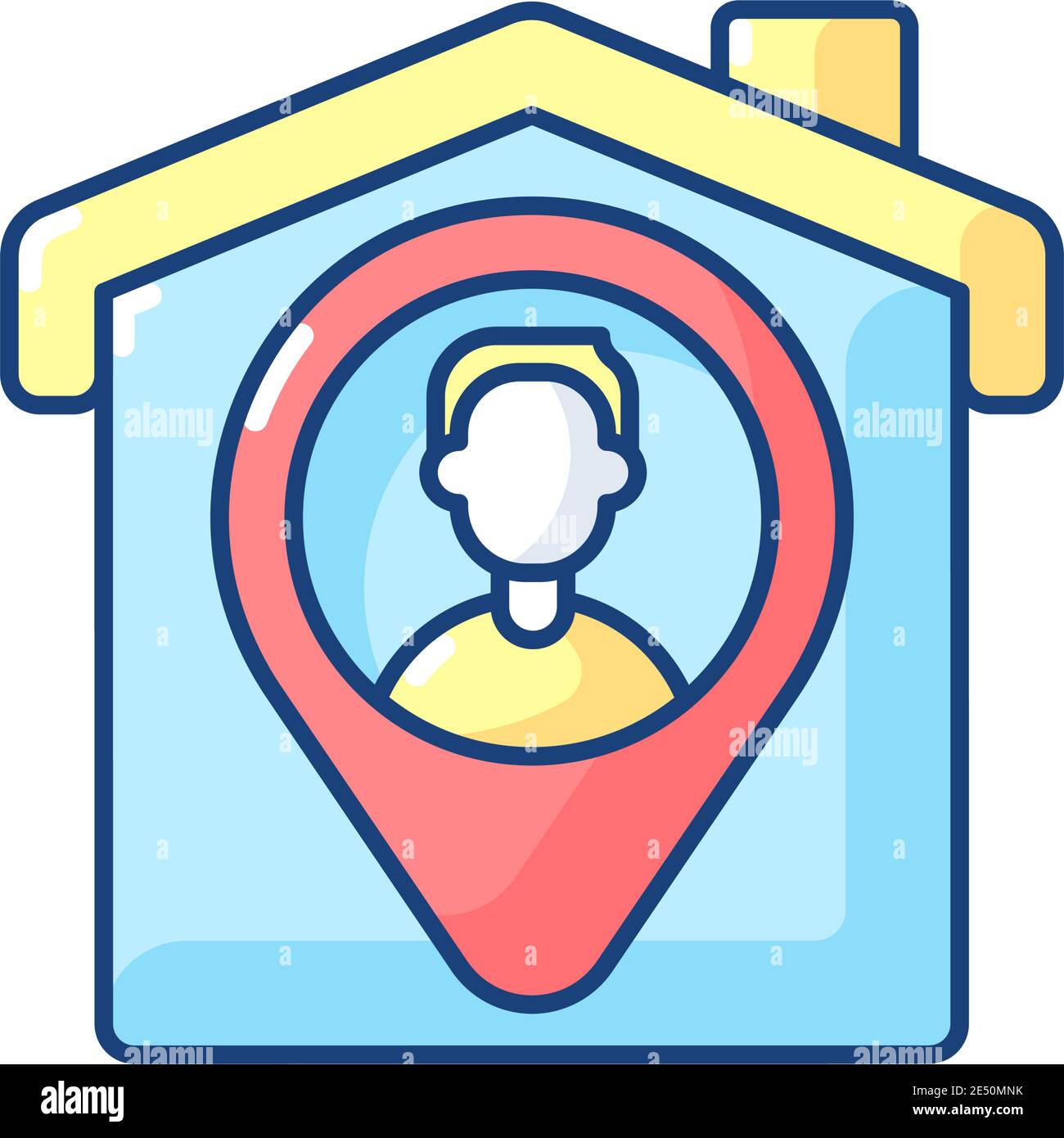 User location RGB color icon Stock Vector