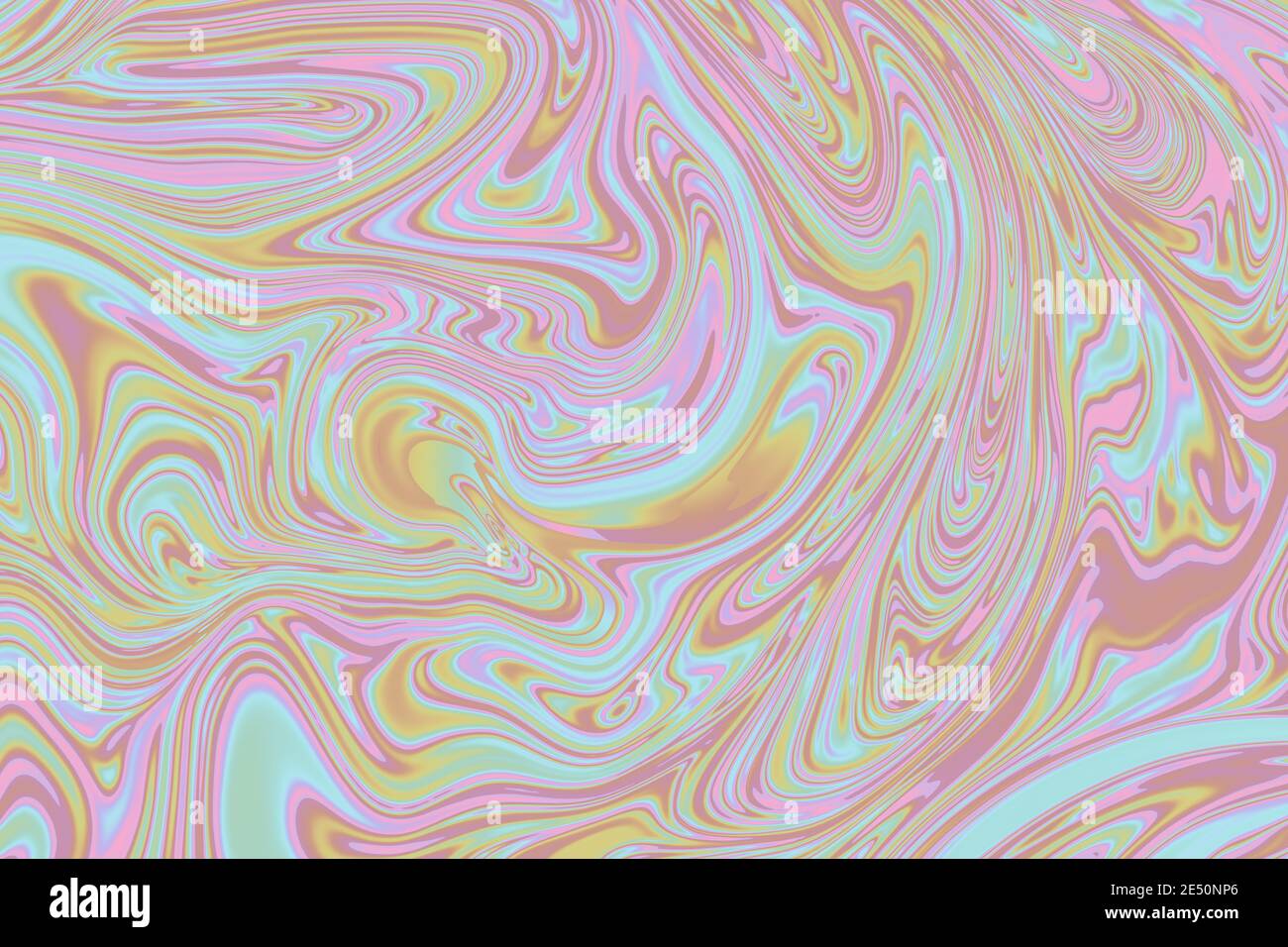 liquid swirl marble pattern background in pastel tie dye color, modern swirl pattern abstract background Stock Photo