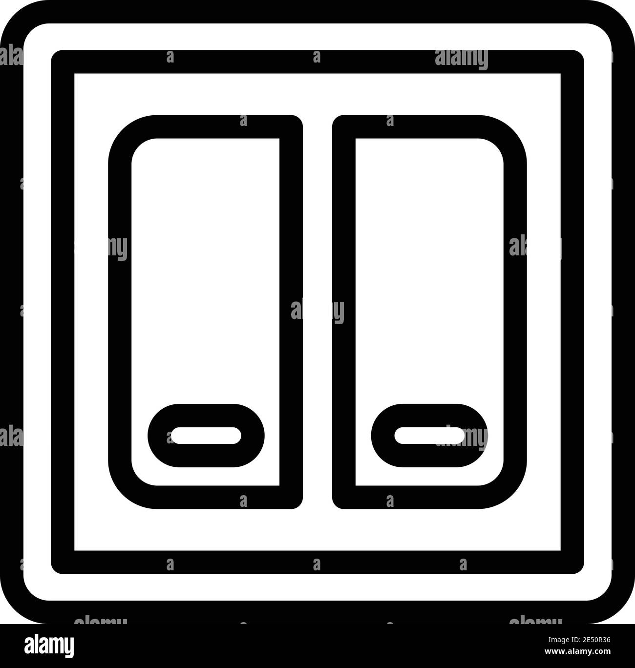 Power energy switch icon. Outline power energy switch vector icon for web design isolated on white background Stock Vector