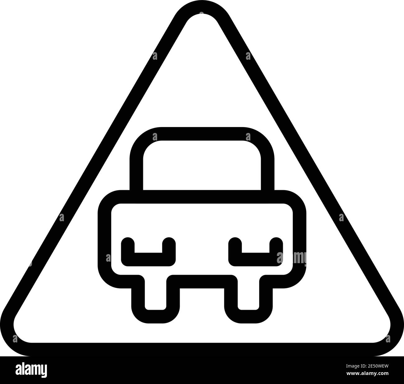 Car dashboard sign icon. Outline car dashboard sign vector icon for web ...