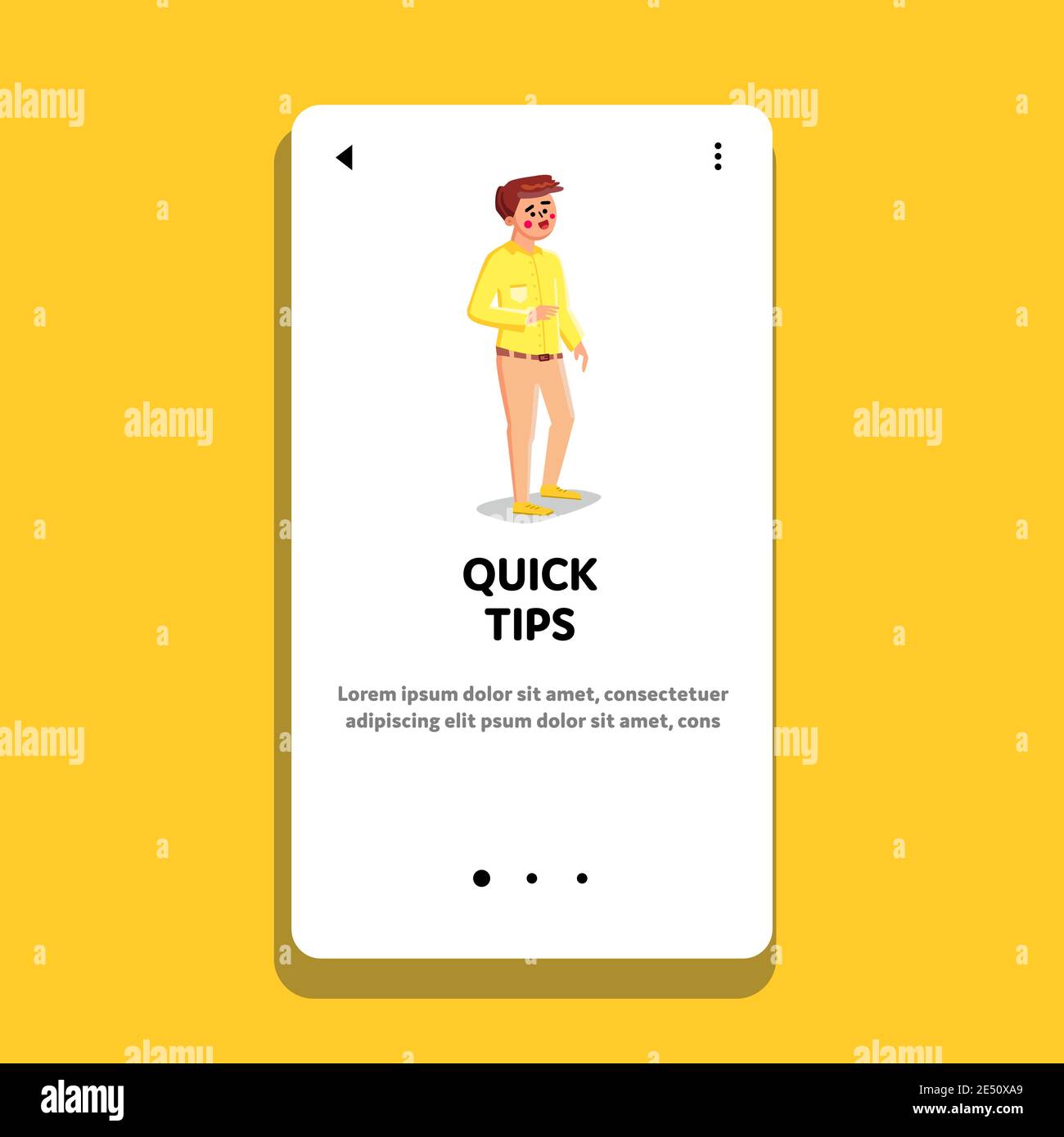 Quick Tips Giving Young Man Helpful Advice Vector Stock Vector