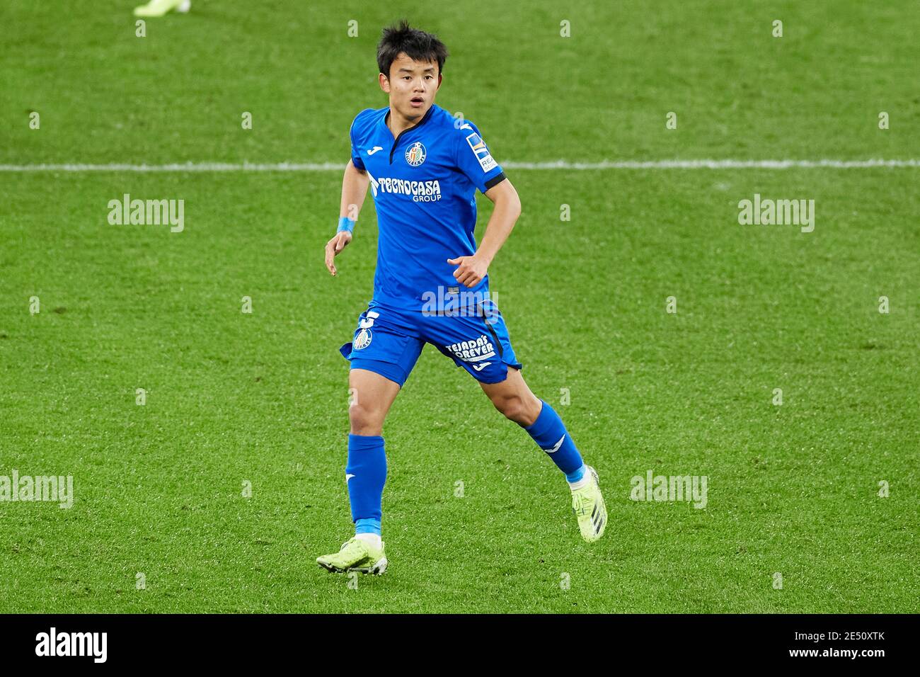 Bilbao, Spain. 25th Jan, 2021. Takefusa Kubo of Getafe CF looks on during the La Liga match between Athletic Club Bilbao and Getafe FC played at San Mames stadium. Credit: Ion Alcoba/Capturasport/Alamy Live News Credit: CAPTURASPORT/Alamy Live News Stock Photo