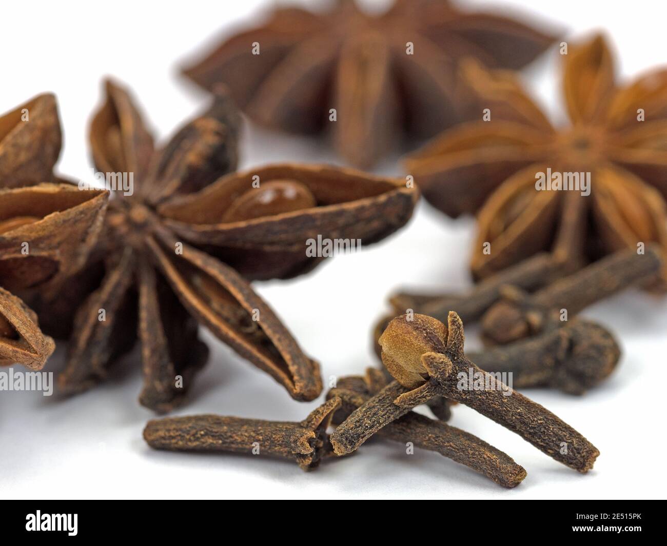 Anise stars and cloves in a closeup Stock Photo Alamy