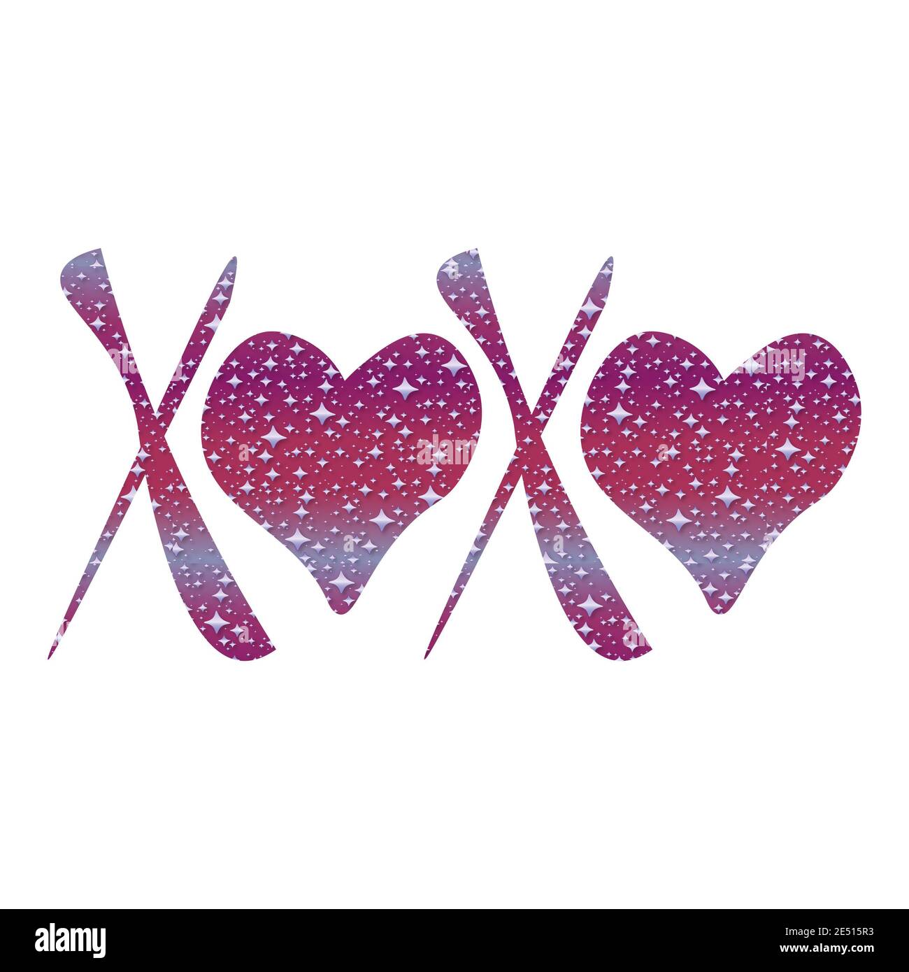 xoxo Brushstroke Sublimation clipart. Valentine sublimation graphics  transfer Stock Photo - Alamy