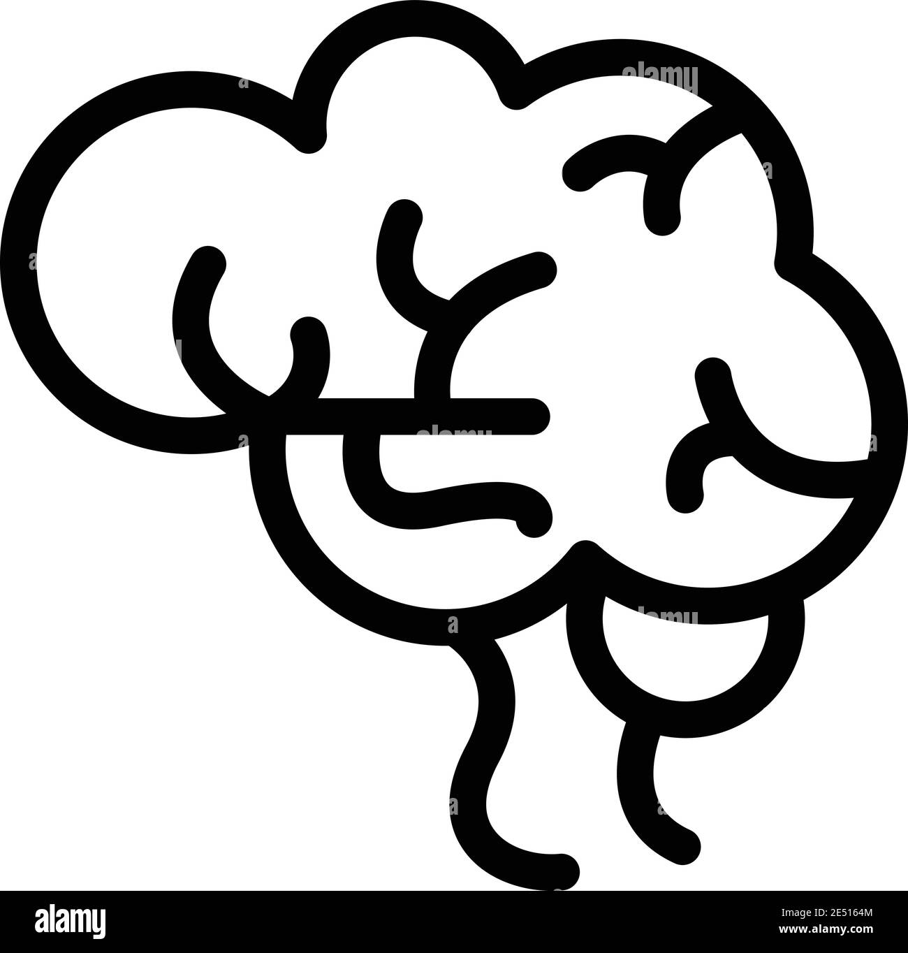 Body brain icon. Outline body brain vector icon for web design isolated