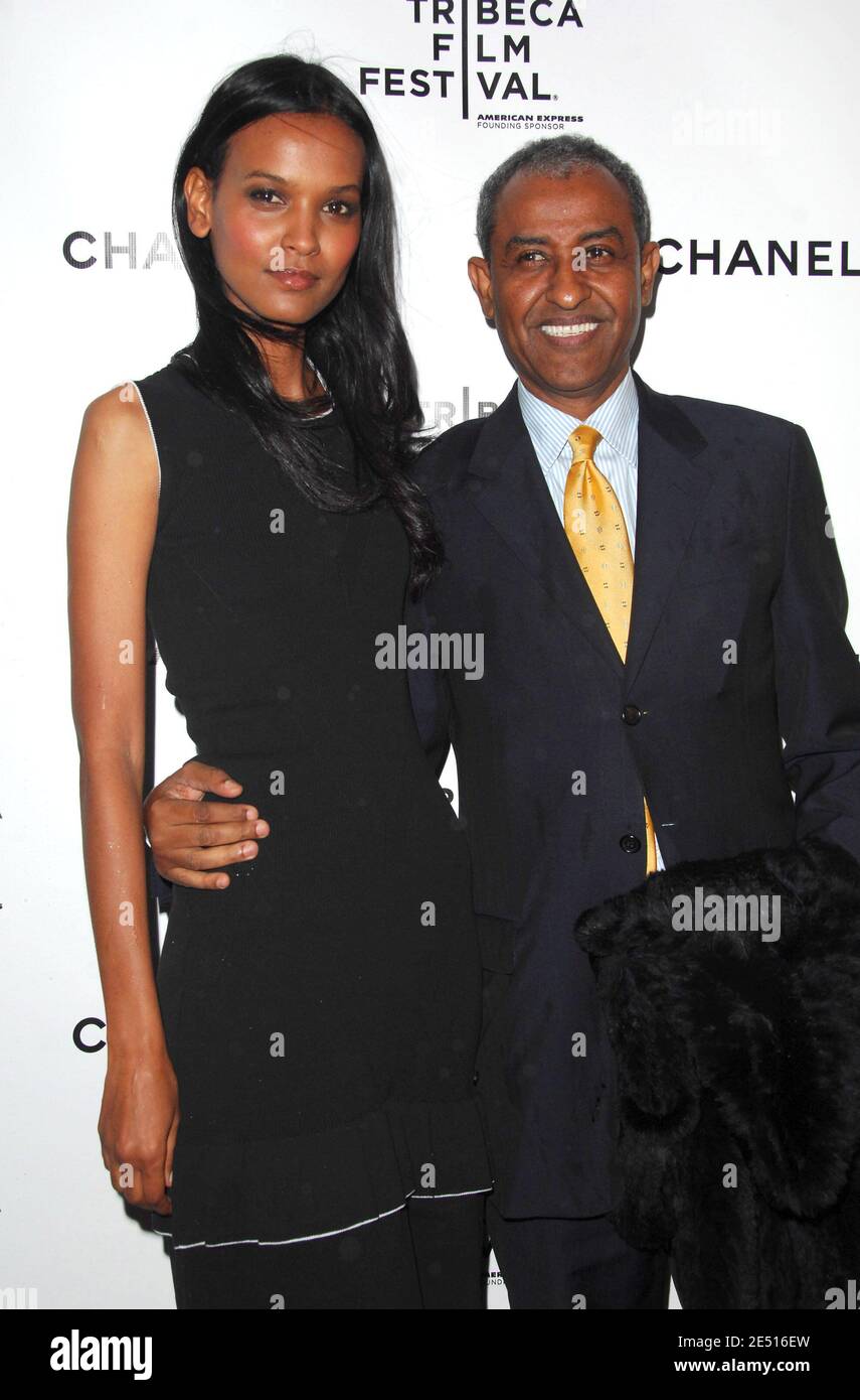 Model Liya Kebede and husband Kassy Kebede arriving for the Chanel Dinner held at the Greenwich Hotel as part of the 2008 Tribeca Film Festival, in New York City, NY, USA on April 28, 2008. Photo by Gregorio Binuya/ABACAPRESS.COM Stock Photo