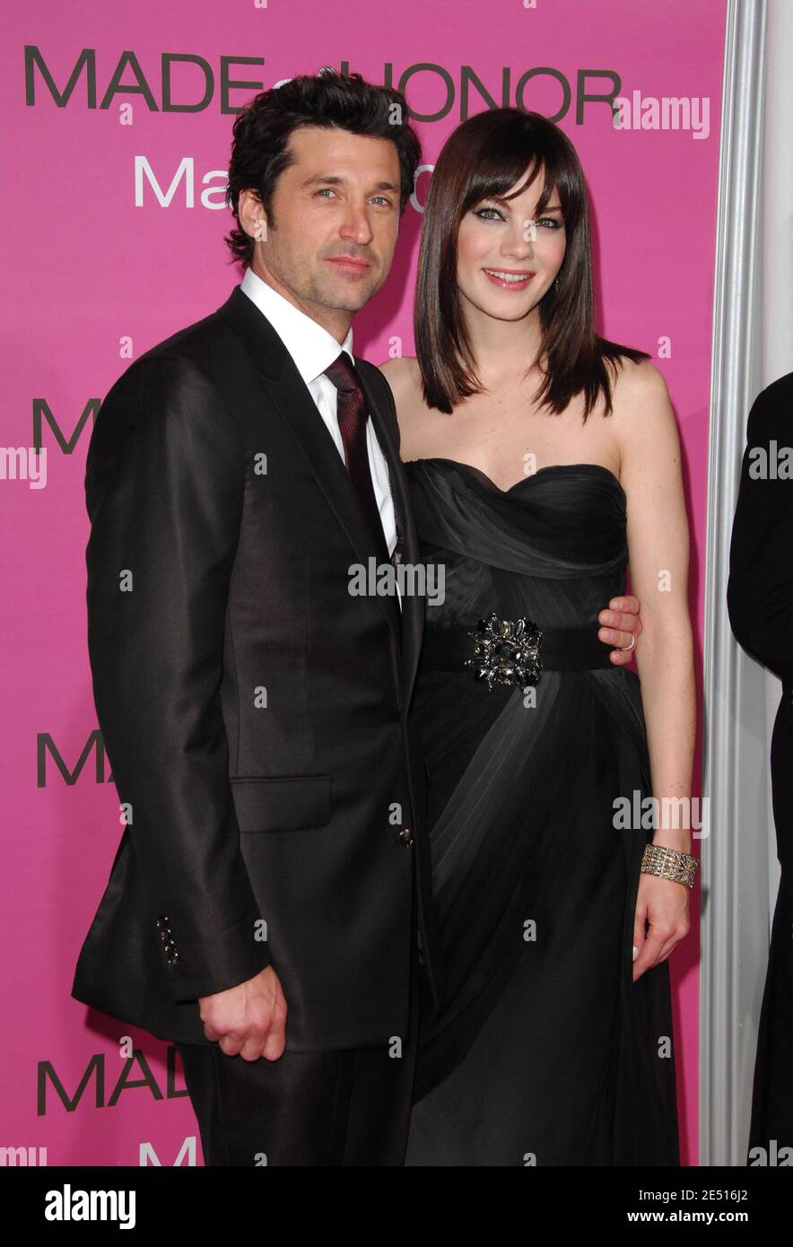 Cast members Patrick Dempsey and Michelle Monaghan arriving for the  premiere of 'Made of Honor' at the Ziegfeld Theater in New York City, NY,  USA on April 28, 2008. Photo by Gregorio
