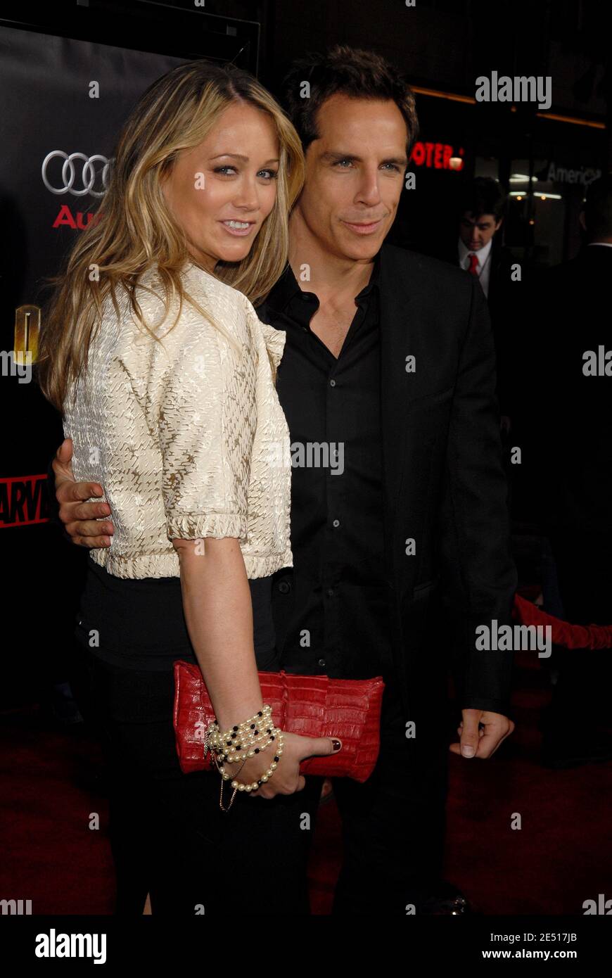 Christine Taylor and Ben Stiller attend the premiere of Paramount