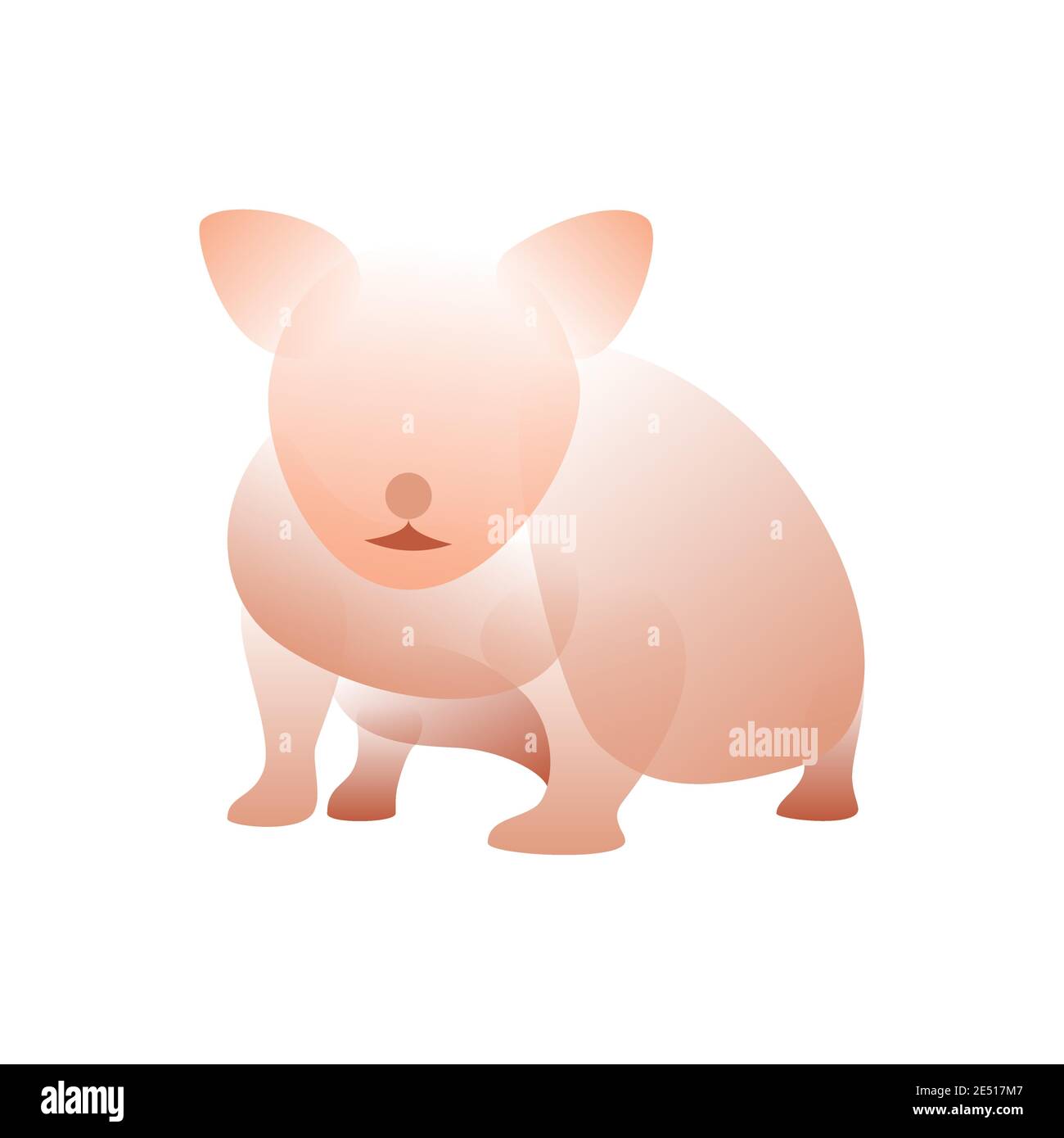 Vector rat in gradient style. Digital art Stock Vector
