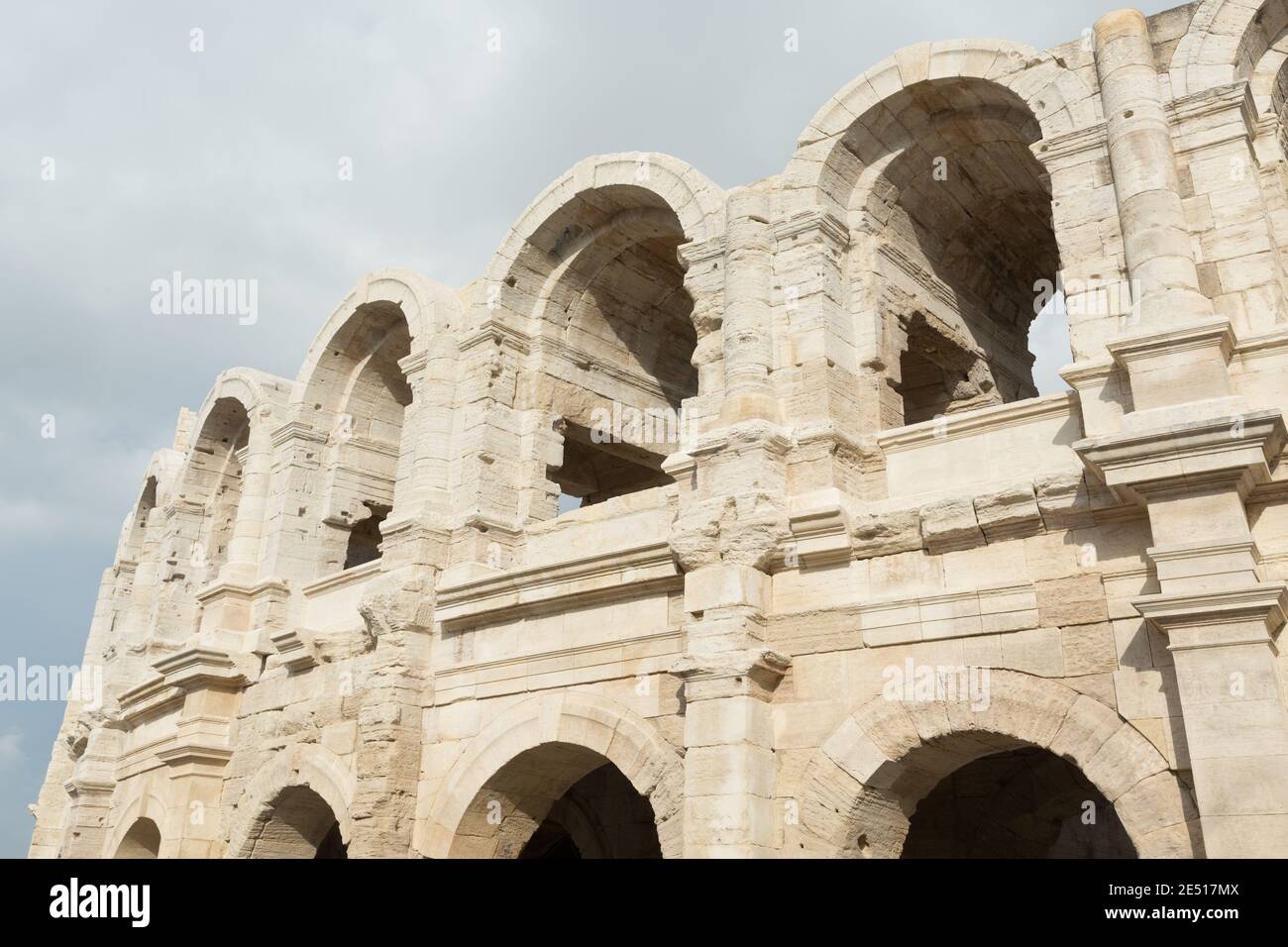 France Provence Arles Exterior of the Arena, Or Ampitheater Stock Photo