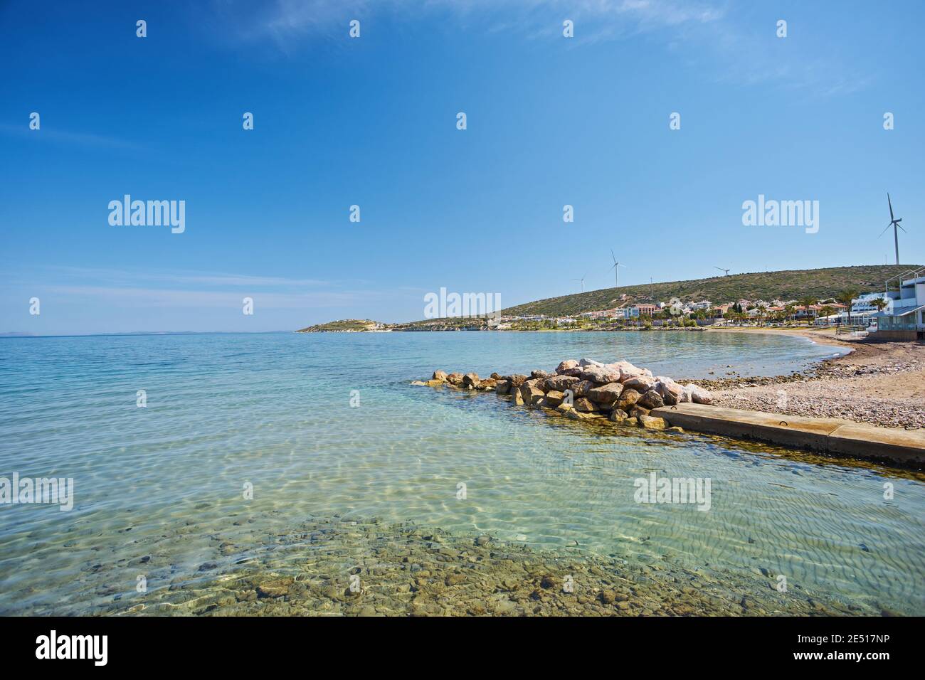 Tekke Beach of Cesme Town in Turkey Stock Photo