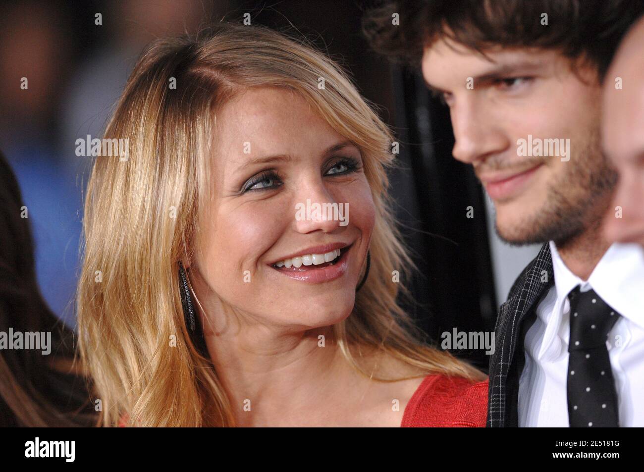 Cameron Diaz and Ashton Kutcher attend the premiere of 'What Happens In Vegas' at the Mann Village Theatre in Westwood. Los Angeles, May 1, 2008. Photo by Lionel Hahn/ABACAPRESS.COM Stock Photo