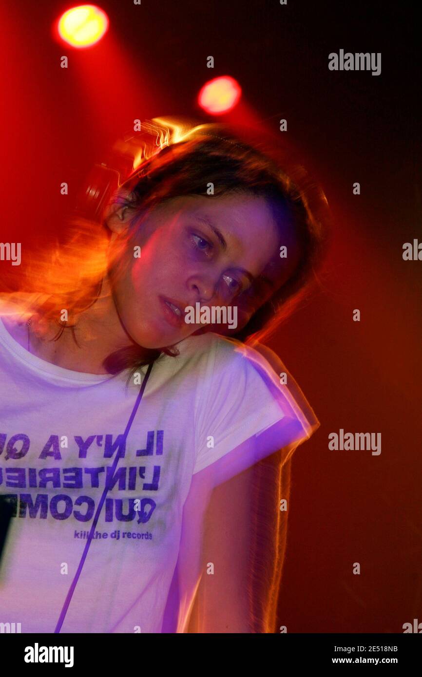 French DJ Chloe performs live on stage in Paris, France, on February