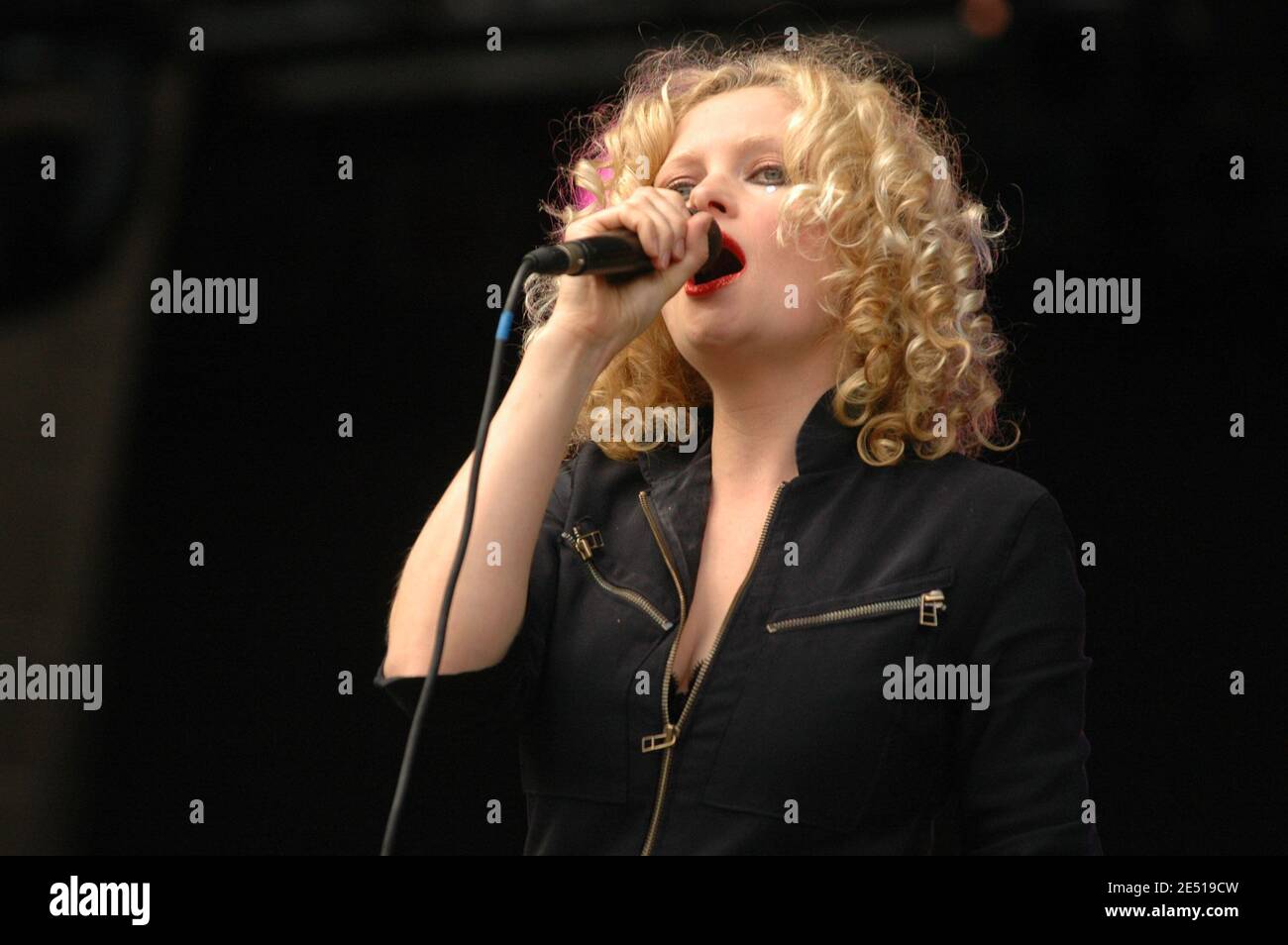 British singer Alison Goldfrapp performs live on stage during 3rd edition of 'Rock en Seine' music festival, in Saint-Cloud near Paris, France, on August 26, 2005. Photo by DS/ABACAPRESS.COM Stock Photo