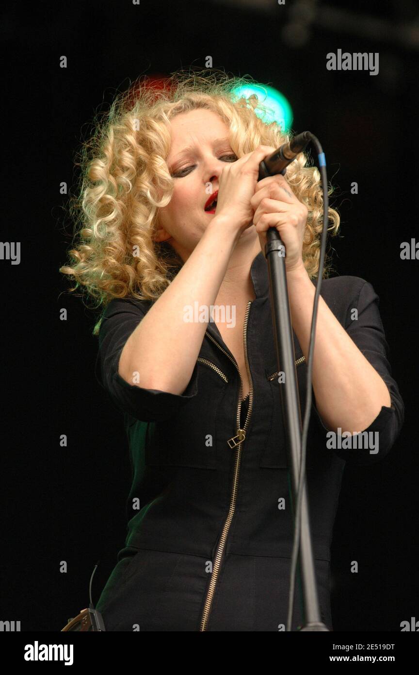 British singer Alison Goldfrapp performs live on stage during 3rd edition of 'Rock en Seine' music festival, in Saint-Cloud near Paris, France, on August 26, 2005. Photo by DS/ABACAPRESS.COM Stock Photo