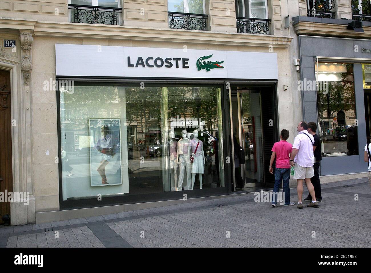 Lacoste store Avenue Champs Elysees in Paris, France on May 5, 2008. Photo  by Mousse/ABACAPRESS.COM Stock Photo - Alamy