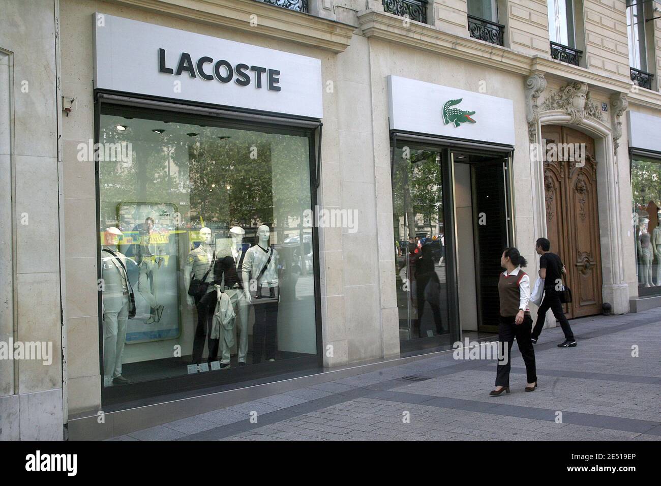 Lacoste store Avenue Champs Elysees in Paris, France on May 5, 2008. Photo  by Mousse/ABACAPRESS.COM Stock Photo - Alamy