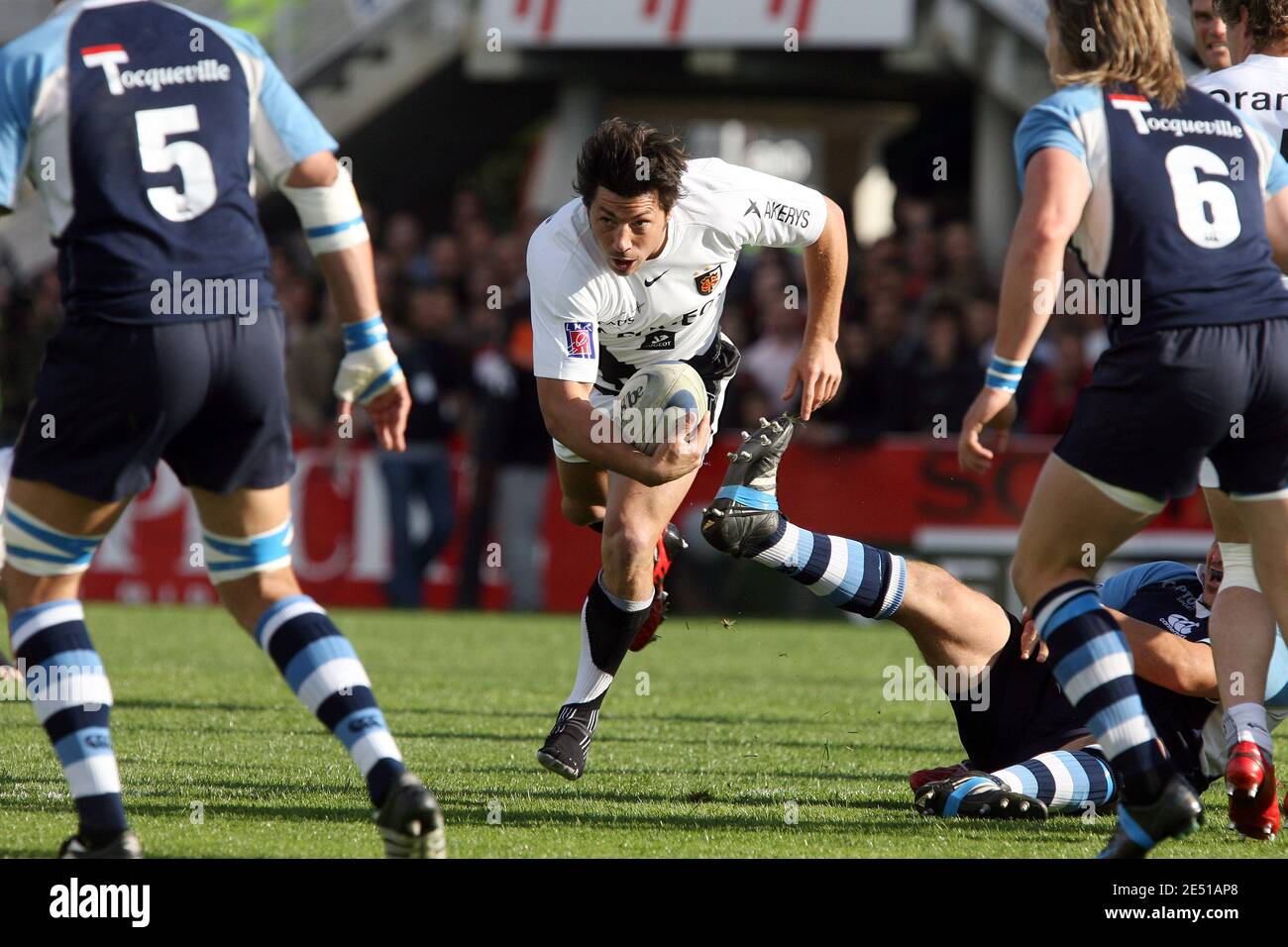 Toulouse's Byron Kelleher during the French Top 14 Rugby match, Stade  Toulousain vs Castres Olympique at the Pierre Antoine stadium in Castres,  France on May 7, 2008. Toulouse won 16-6. Photo by