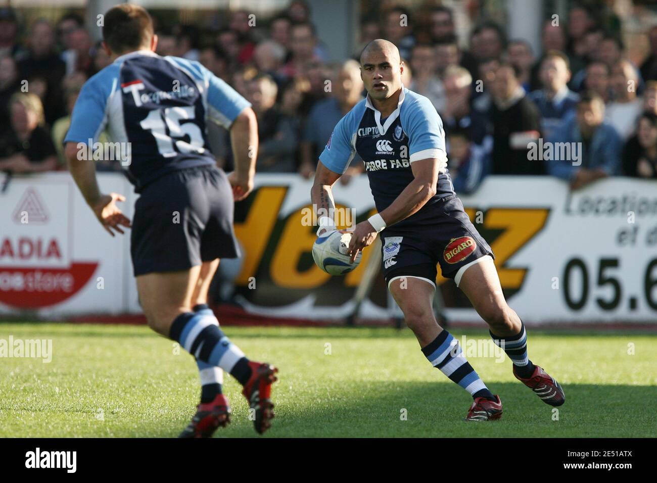 Castres' Loaloa Milford during the French Top 14 Rugby match, Stade  Toulousain vs Castres Olympique at the Pierre Antoine stadium in Castres,  France on May 7, 2008. Toulouse won 16-6. Photo by