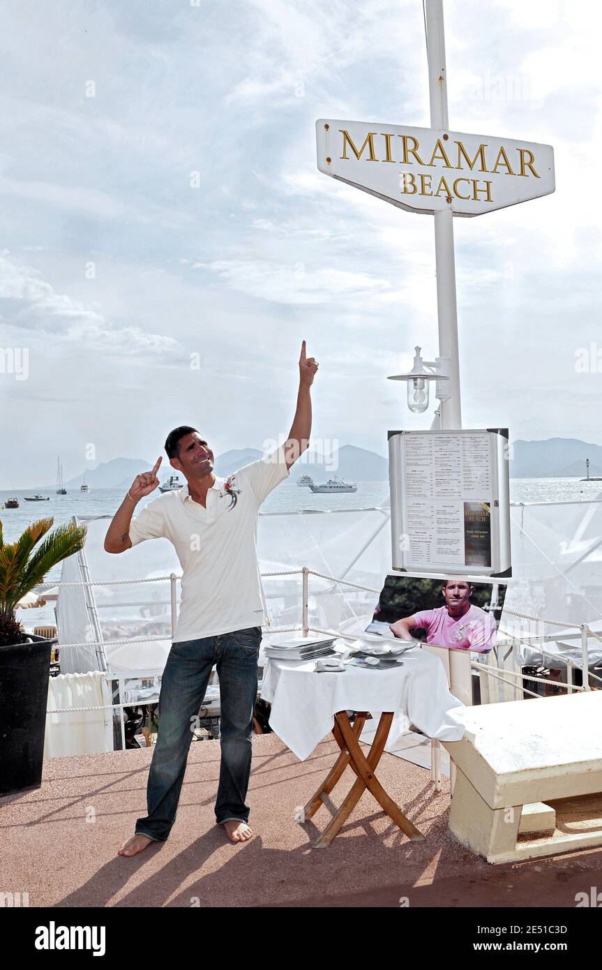 French Coach and former swimmer Franck Esposito presents his new collection on the beach Miramar on 'La Croisette' in Cannes, France on May 12, 2008. Photo by Capbern/Cameleon/ABACAPRESS.COM Stock Photo