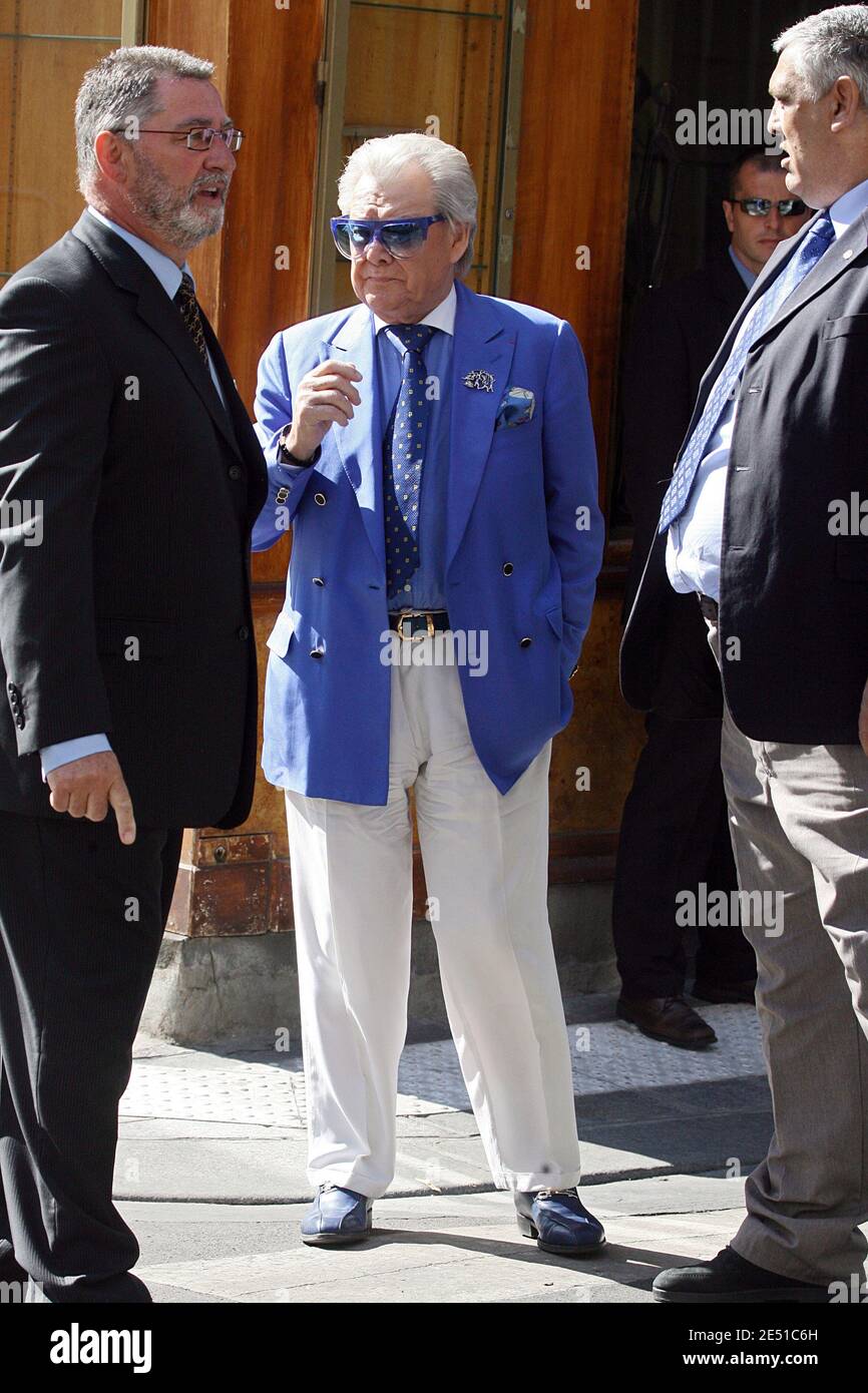 Michou arrives for a service to pay homage to TV presenter Pascal Sevran at St Louis en l'Ile church in Paris, France on May 13, 2008. Sevran died last Friday aged 62. Photo by Guignebourg-Taamallah/ABACAPRESS.COM Stock Photo