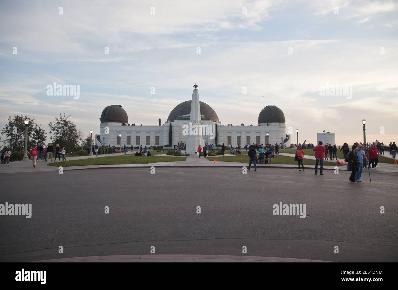 Los Angeles,California-05.January 2014:The world-renown Griffith Observatory at the top of the mountain in Griffith Park in Los Angeles. Stock Photo