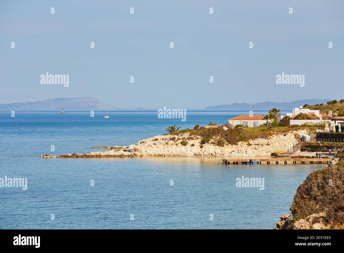 Tekke Beach of Cesme Town in Turkey Stock Photo