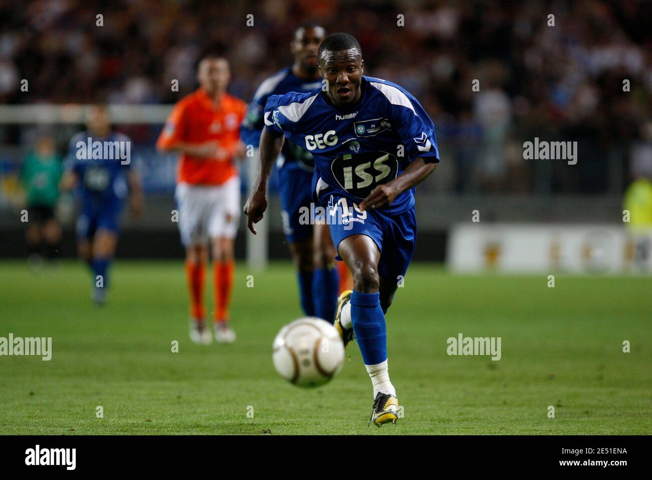 Grenoble's Franck Dja Djedje during the French Second League Soccer match  match Grenoble vs Chateauroux in Grenoble, France on May 12, 2008. The match  endend in a 0 to 0 draw and
