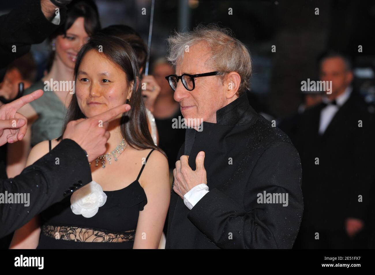 Woody Allen and his wife SoonYi arriving at the Palais des Festivals