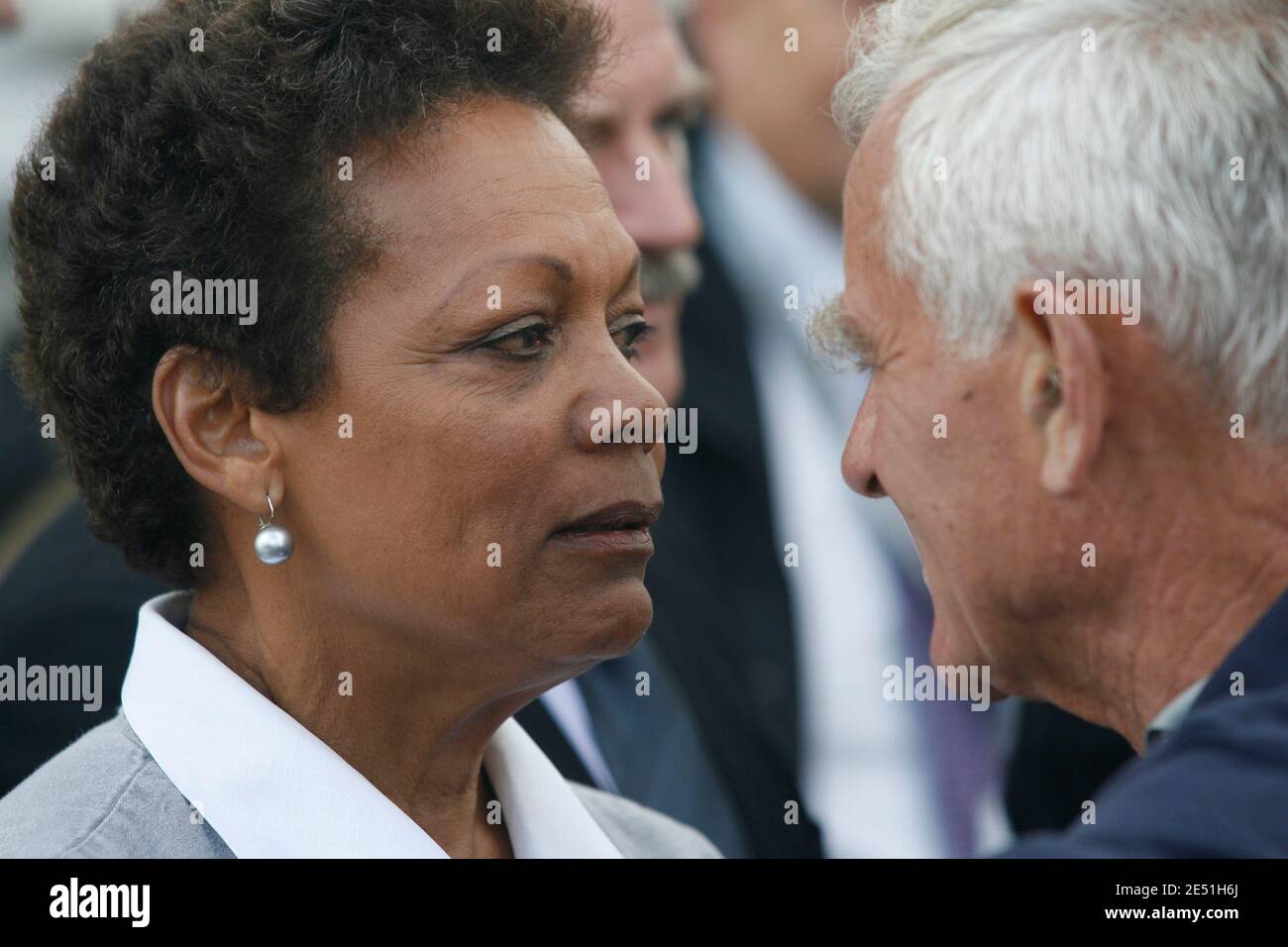 Jacqueline Tabarly, wife of French sailing legend late Eric Tabarly, during the opening of 'City of sailing - Eric Tabarly' to mark the 10th anniversary of his death in Lorient, western France, on May 17, 2008. Photo by Thomas Bregardis/Cameleon/ABACAPRESS.COM Stock Photo