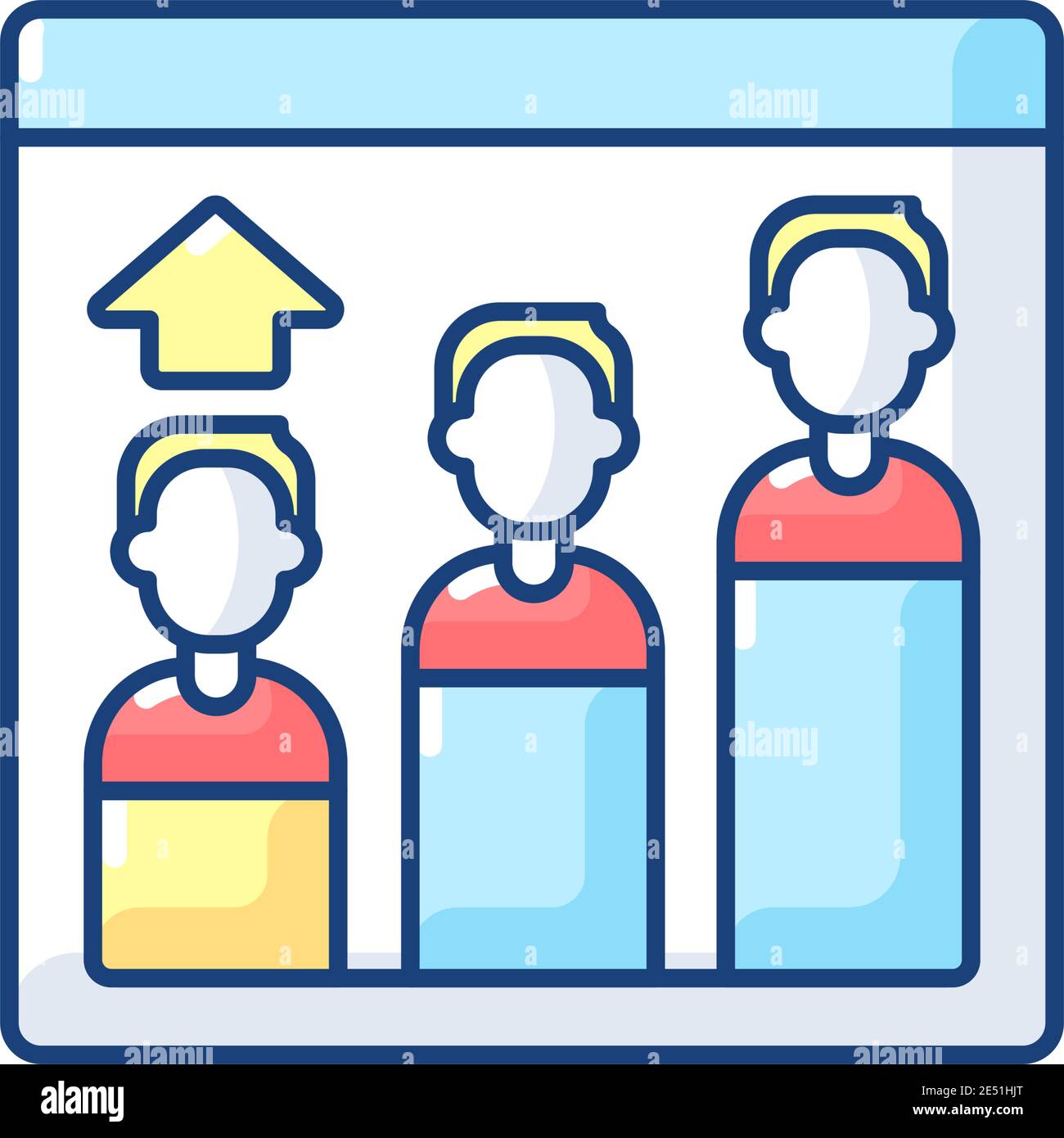 Website traffic RGB color icon Stock Vector